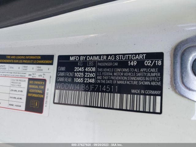 WDDWJ4JB6JF714511 Mercedes-Benz C-class C 300