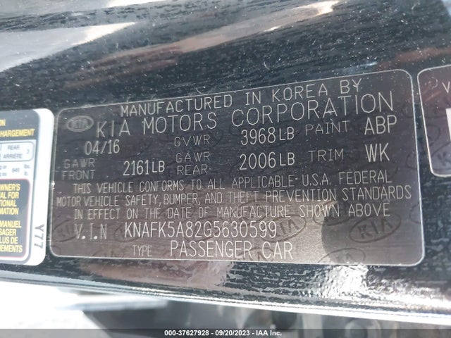KIA Forte 5-door Lx 2016 KNAFK5A82G5630599 Image 16