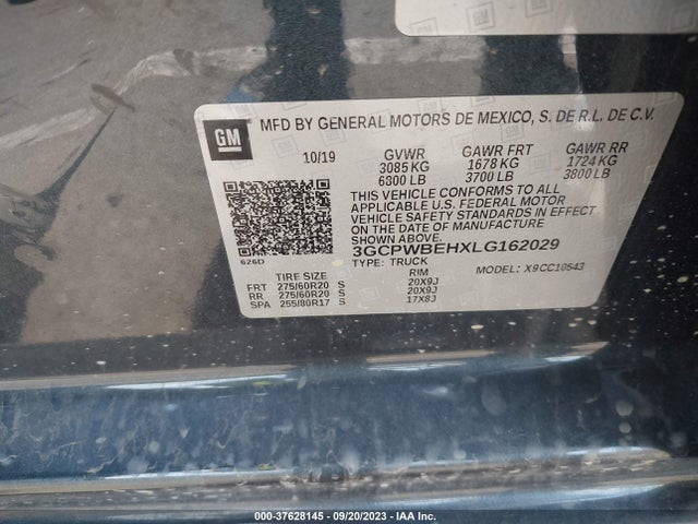 Chevrolet Silverado 1500 Custom 2020 3GCPWBEHXLG162029 Image 9