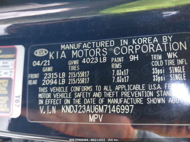 KNDJ23AU6M7146997 KIA SOUL S