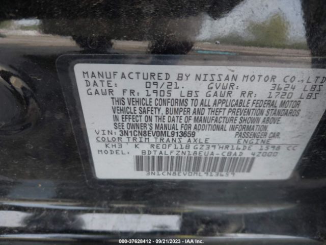 3N1CN8EV0ML913659 Nissan VERSA SV