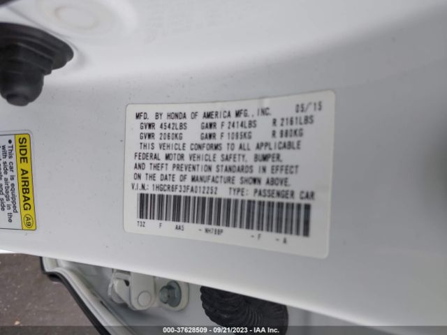 1HGCR6F33FA012252 Honda ACCORD HYBRID