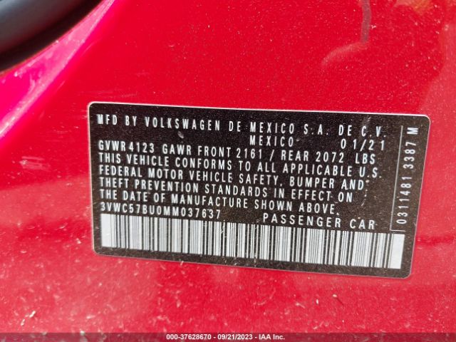3VWC57BU0MM037637 Volkswagen Jetta 1.4t R-line/1.4t S/1.4t Se