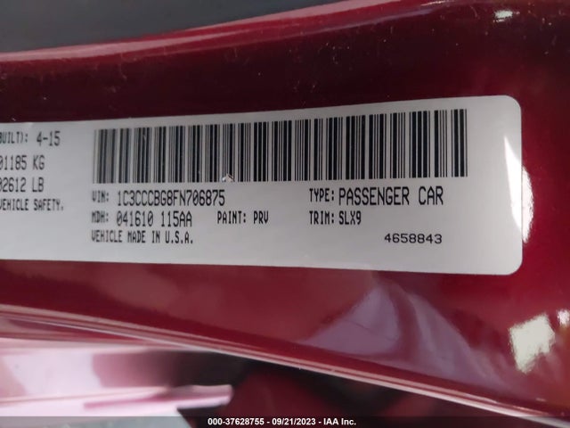 1C3CCCBG8FN706875 Chrysler 200 S