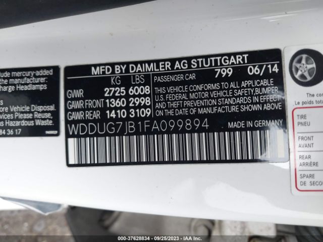 WDDUG7JB1FA099894 Mercedes-Benz S-class S 63 Amg