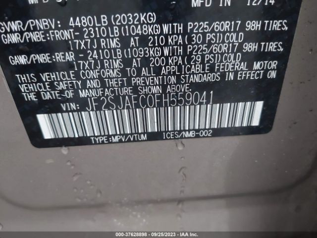 JF2SJAFC0FH559041 Subaru Forester 2.5i Premium