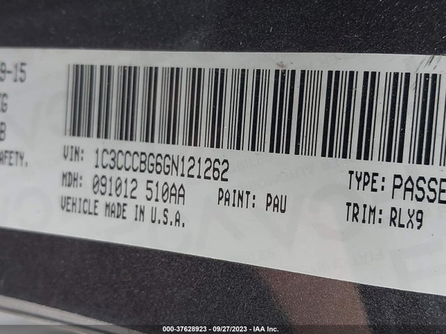 Chrysler 200 S 2016 1C3CCCBG6GN121262 Image 9