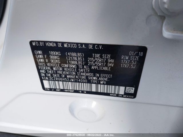 3CZRU6H52JM714090 Honda HR-V EX