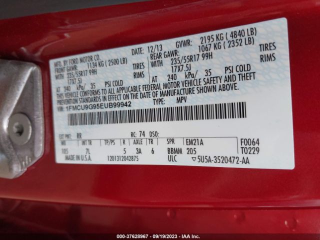 1FMCU9G95EUB99942 Ford ESCAPE SE