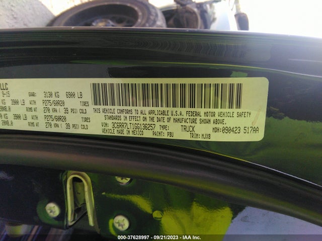 RAM 1500 Big Horn 2016 3C6RR7LT1GG136257 Image 9