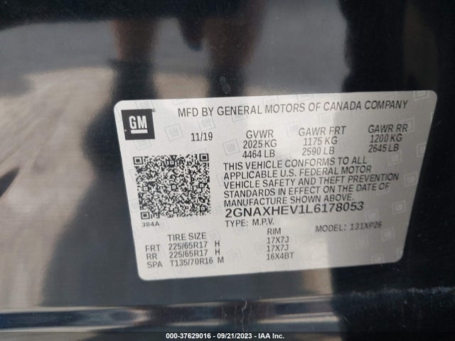 Chevrolet EQUINOX LS 2020 2GNAXHEV1L6178053 Image 15