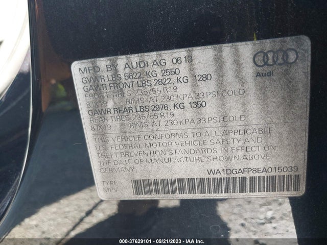 Audi Q5 Premium Plus 2014 WA1DGAFP8EA015039 Image 9