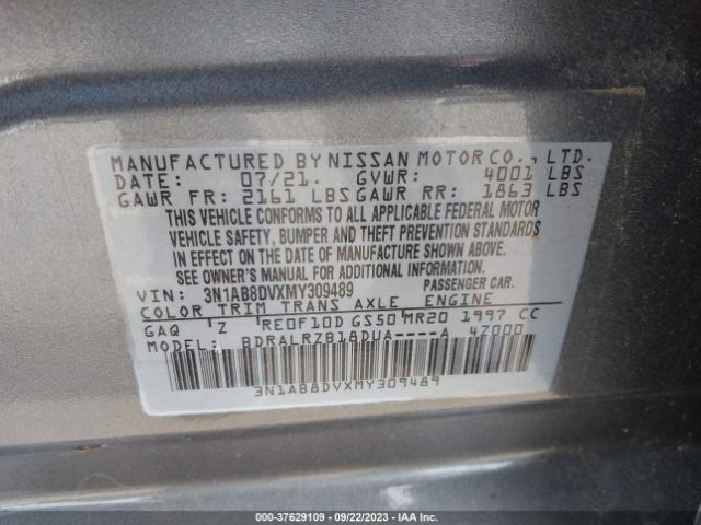 3N1AB8DVXMY309489 Nissan SENTRA SR