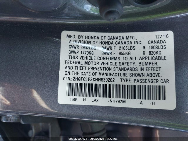 Honda Civic Sedan Ex-t 2017 2HGFC1F3XHH639262 Image 15