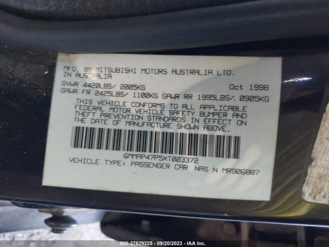 1999 MITSUBISHI DIAMANTE 6MMAP47P5XT003372 Photo 8