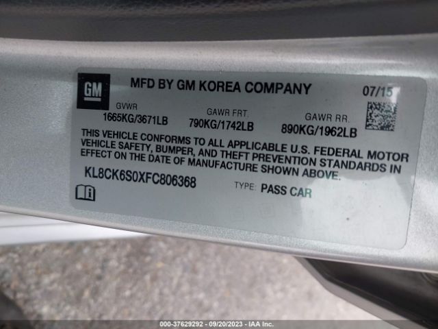 Chevrolet Spark Ev Lt 2015 KL8CK6S0XFC806368 Image 12