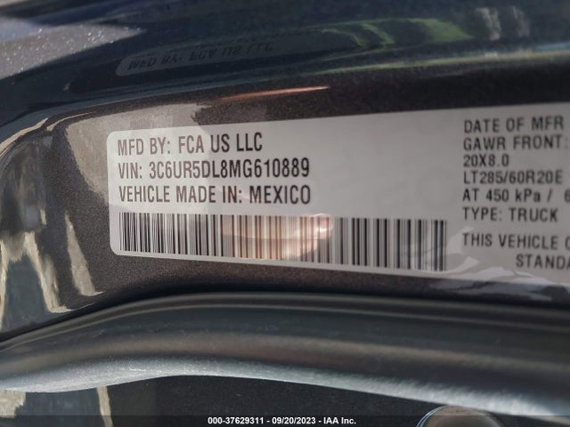 3C6UR5DL8MG610889 RAM 2500 Big Horn