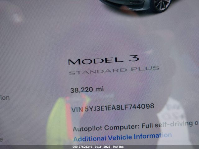 5YJ3E1EA8LF744098 Tesla Model 3 Standard Range