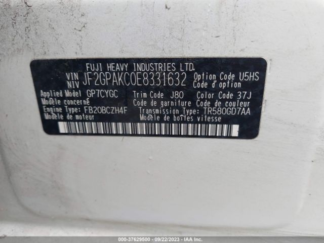 JF2GPAKC0E8331632 Subaru Xv Crosstrek Limited