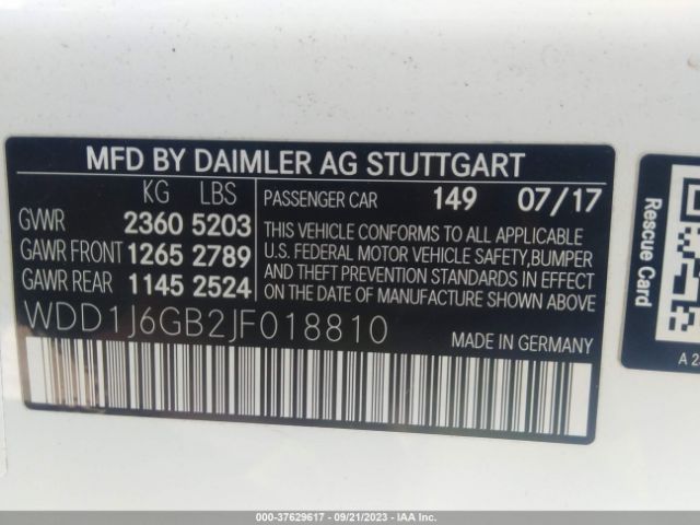 WDD1J6GB2JF018810 Mercedes-Benz E-class E 400