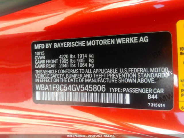 WBA1F9C54GV545806 BMW 2 Series 228i