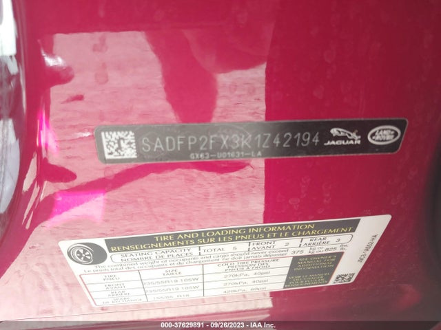 SADFP2FX3K1Z42194 Jaguar E-PACE SE