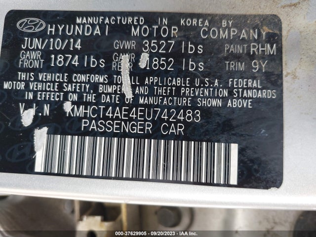 Hyundai ACCENT GLS 2014 KMHCT4AE4EU742483 Image 9