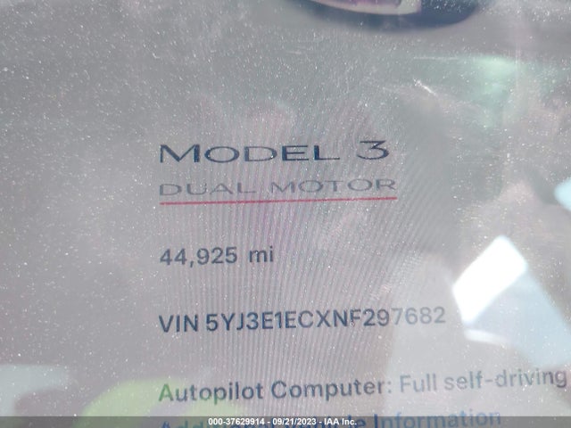 2022 Tesla 3, VIN: 5YJ3E1ECXNF297682