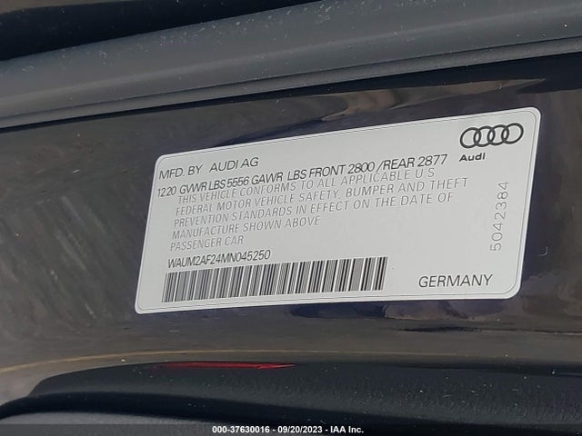WAUM2AF24MN045250 Audi A6 Sedan Prestige 55 Tfsi Quattro S Tronic