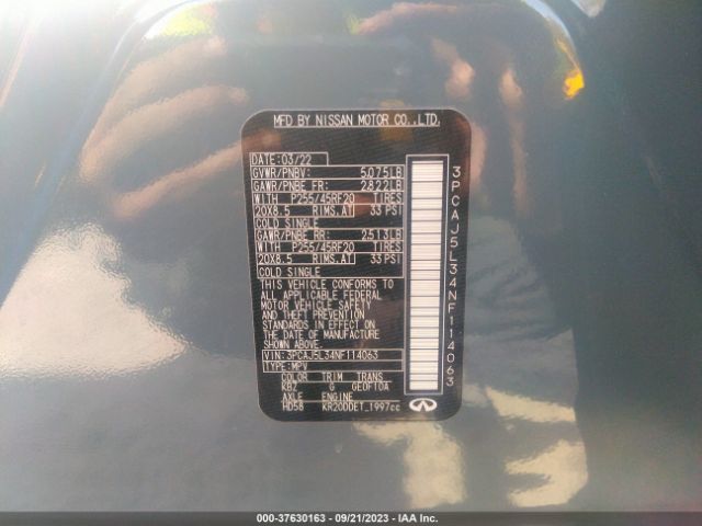 3PCAJ5L34NF114063 Infiniti Qx55 Sensory Awd