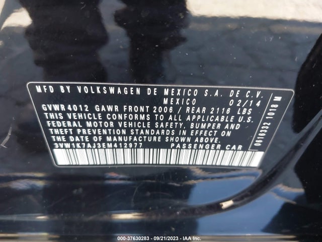 3VW1K7AJ3EM412977 Volkswagen Jetta Sedan S