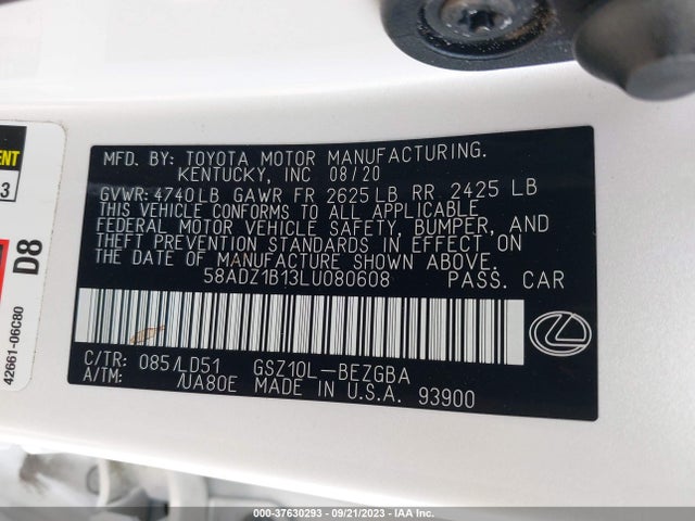 58ADZ1B13LU080608 Lexus Es Es 350