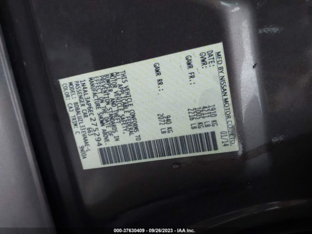 1N4AL3AP6EC275294 Nissan Altima 2.5 Sv