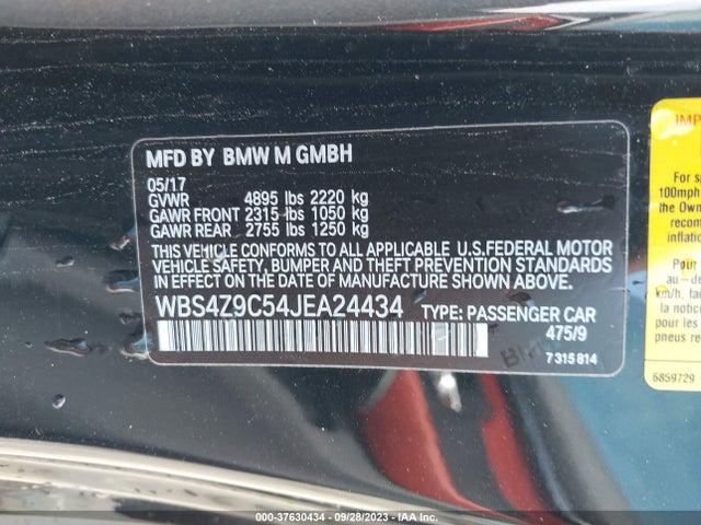 WBS4Z9C54JEA24434 BMW M4