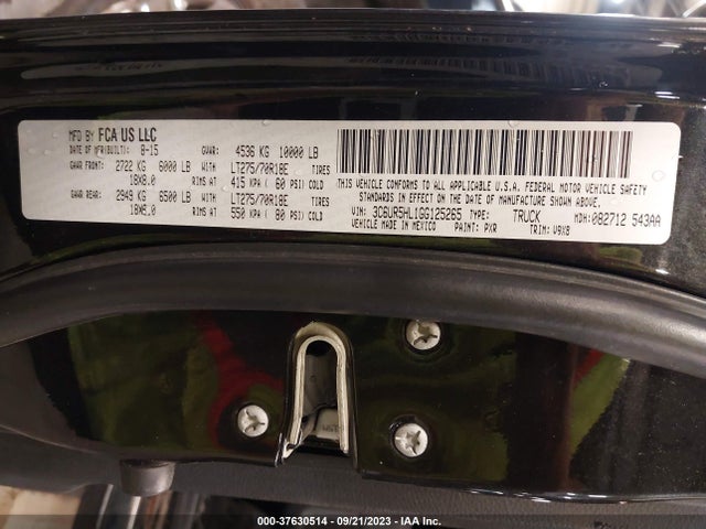 3C6UR5HL1GG125265 RAM 2500 Tradesman