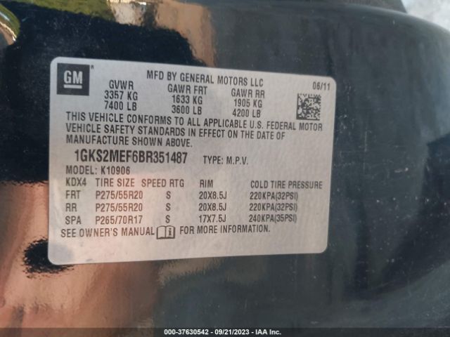 2011 GMC YUKON XL 1GKS2MEF6BR351487 Photo 8