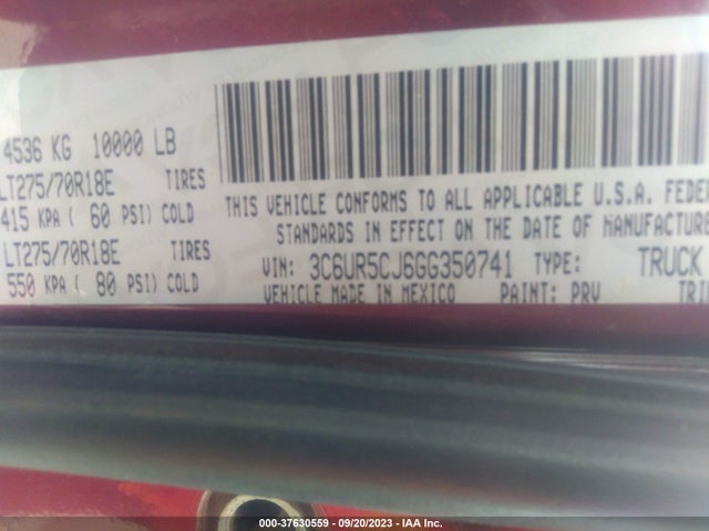 3C6UR5CJ6GG350741 RAM 2500 Tradesman