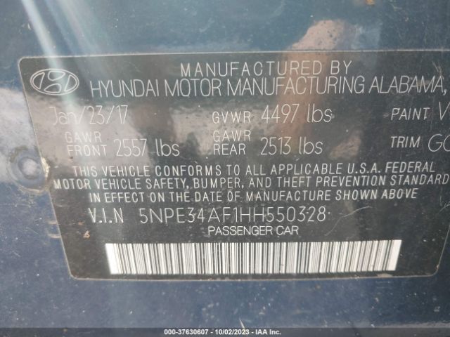 5NPE34AF1HH550328 Hyundai Sonata Sport