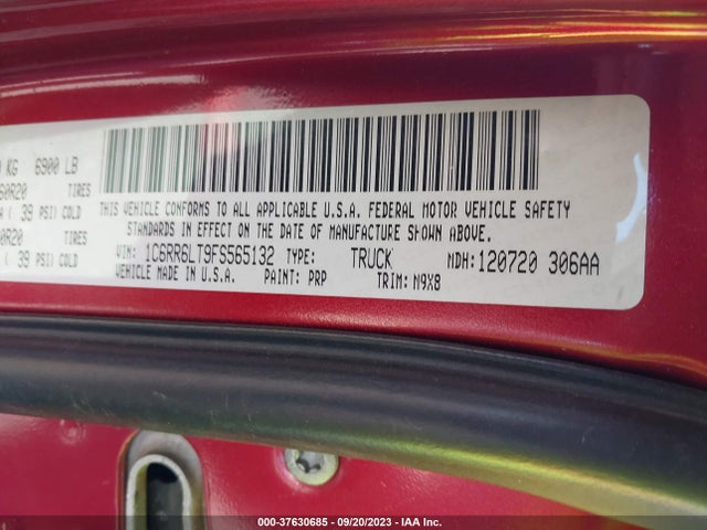 1C6RR6LT9FS565132 RAM 1500 Big Horn