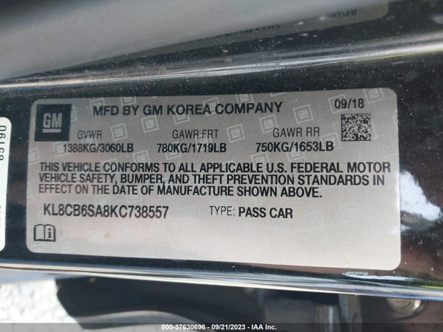 Chevrolet SPARK LS 2019 KL8CB6SA8KC738557 Image 9
