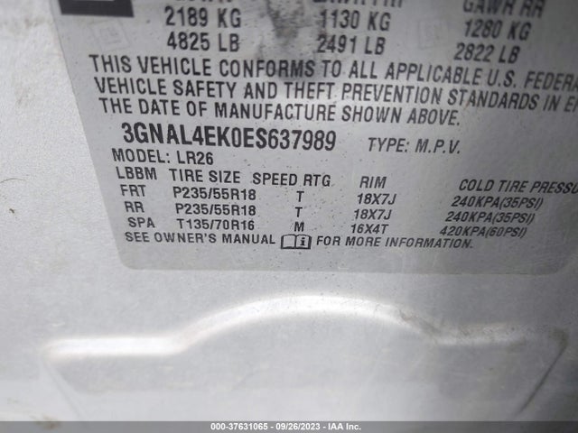Chevrolet Captiva Sport Ltz 2014 3GNAL4EK0ES637989 Image 9