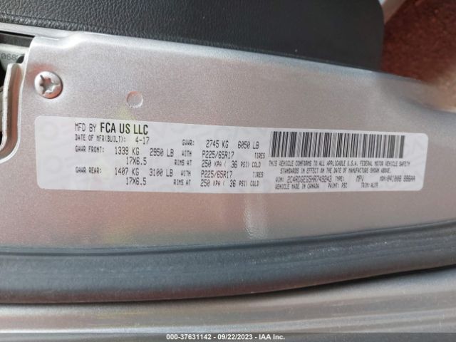 2C4RDGEG5HR749243 Dodge Grand Caravan Gt