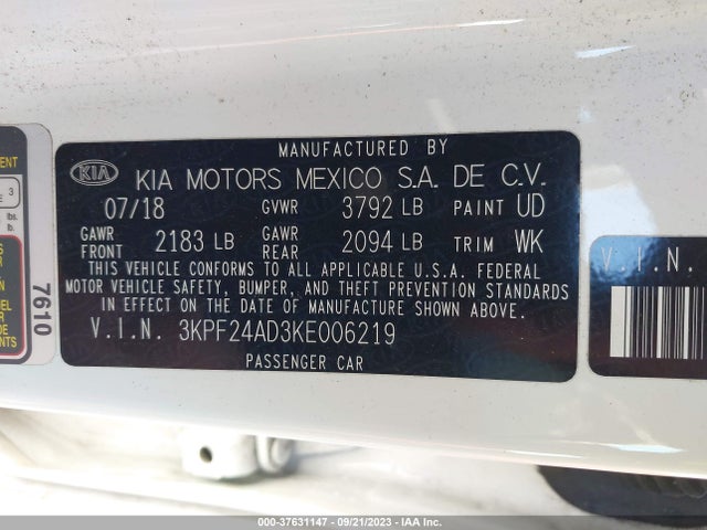 KIA Forte Lxs 2019 3KPF24AD3KE006219 Image 9