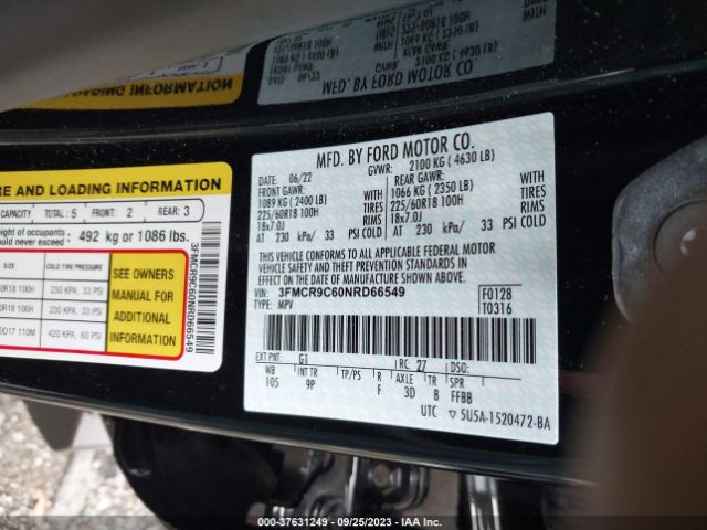3FMCR9C60NRD66549 Ford Bronco Sport Outer Banks