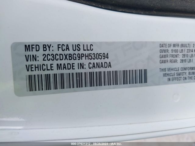 2C3CDXBG9PH530594 Dodge Charger Sxt