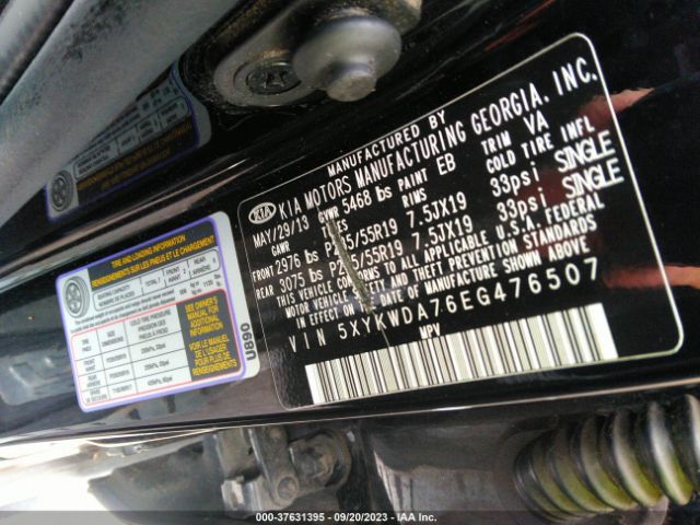 5XYKWDA76EG476507 KIA Sorento Sx Limited