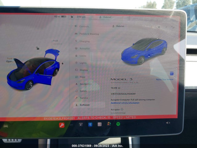 2020 Tesla 3, VIN: 5YJ3E1EA3LF634351