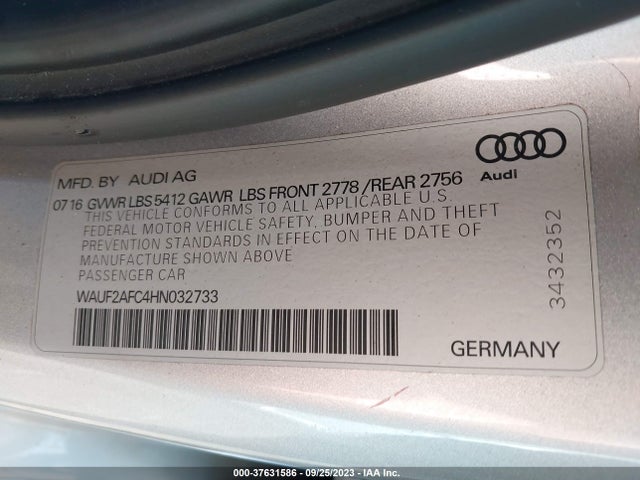 2017 Audi S6, VIN: WAUF2AFC4HN032733