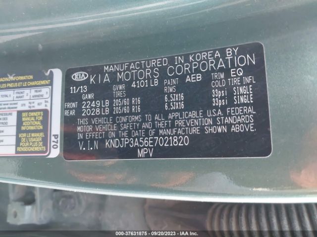 KNDJP3A56E7021820 KIA SOUL +