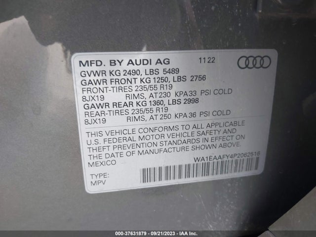 WA1EAAFY4P2062516 Audi Q5 S Line Premium Plus